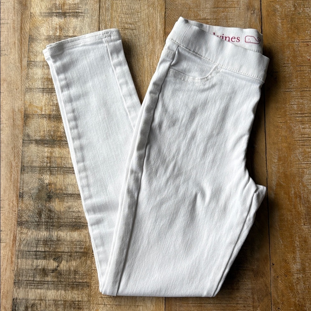 Vineyard Vines girls white jeggings size 8